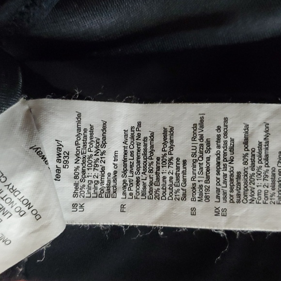 Brooks Maia Mid-Impact Underwire Sports Bra Size 34E Black Grey Marbled - Picture 9 of 11